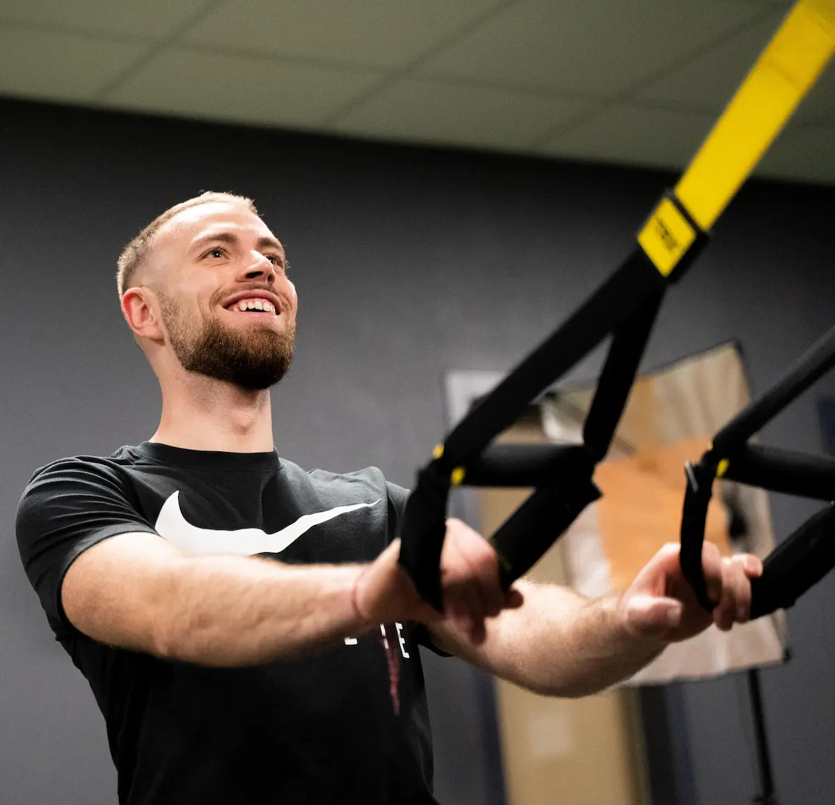 Alexis Fouquet, coach sportif, lors d'une séance d'entraînement fonctionnel